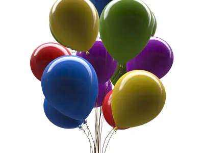 round balloons 03 3D model