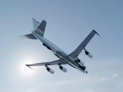RC-137 CFM Radar Plane - Custom 1950s Modernized Jet Low-poly 3D model