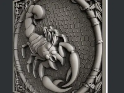 3d STL models for CNC scorpio 3D model