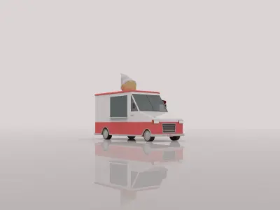 Ice cream truck 3D model