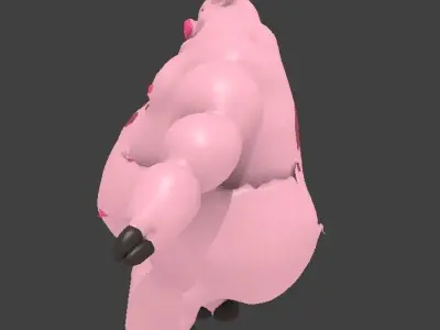 Funny Pig Low-poly 3D model