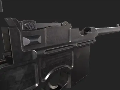 Mauser C96 Low-poly 3D model