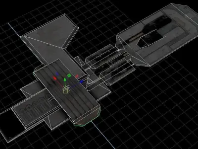 Sci fi  architectural kit - Game Ready Low-poly 3D model