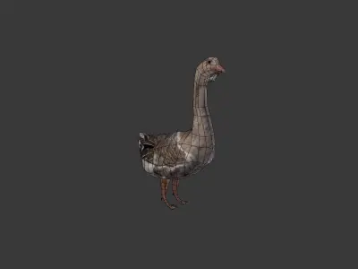 duck 3d goose Low-poly 3D model
