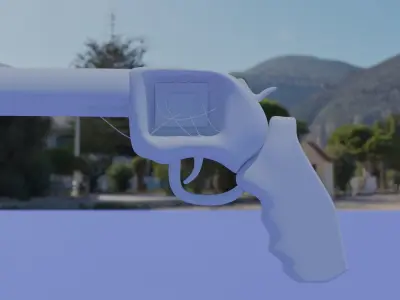 4 Stylized Guns Free low-poly 3D model