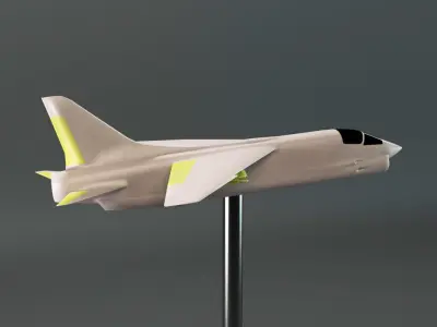 Crusader fighter jet 3D print model