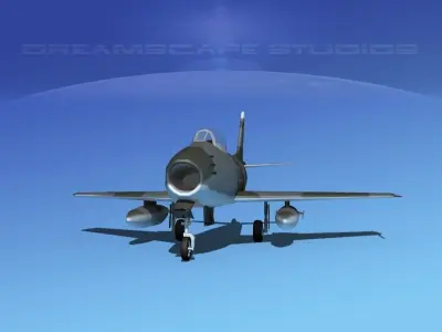 North American F-86 Sabre Jet Germany 3D model