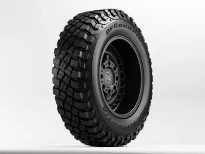 BFGoodrich MUD-TERRAIN TA KM3 Offroad Tire with Rim 3D model