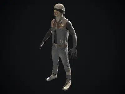 Skull armor 14 Low-poly 3D model