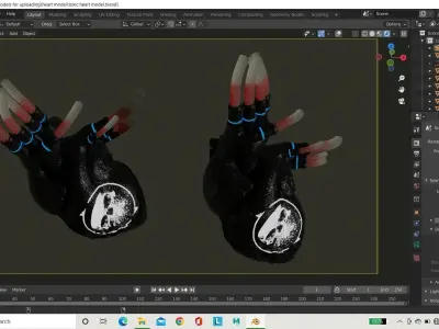 Cyber heart concept 3D model purchase