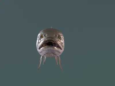 Pike Fish Low-poly 3D model
