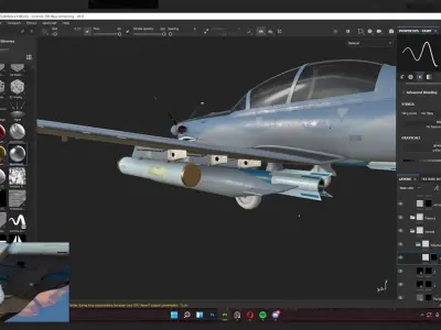 BEECHCRAFT - AT-6 WOLVERINE LIGHT-ATTACK AIRCRAFT - Low-poly 3D model