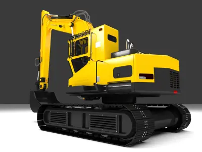 Excavator 001 3D model