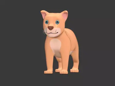 Cartoon Dog Free low-poly 3D model