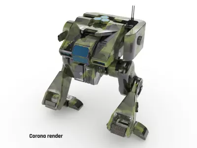 exploration military mech 3D model