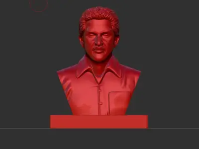 Male bust solid model 3D print model