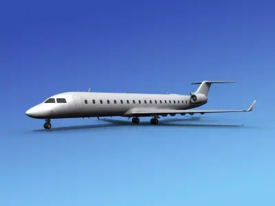 Bombardier CRJ700 Unmarked 2 3D model