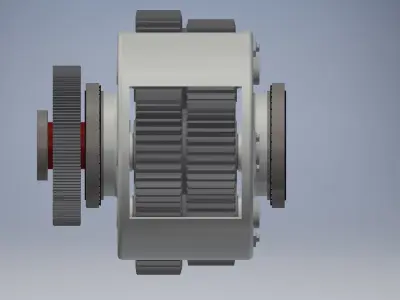 Planetary gearbox crank assembly 3D model