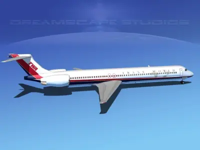 Douglas MD-80 Trans World Airways 3 3D model
