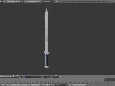 Hobbit Sword Low-poly 3D model