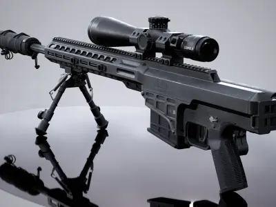 Barrett MRAD Low-poly 3D model