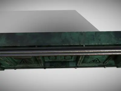 Sci-fi Panel Element Low-poly 3D model 7