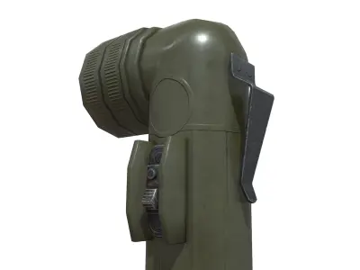 Fulton Flashlight Low-poly 3D model