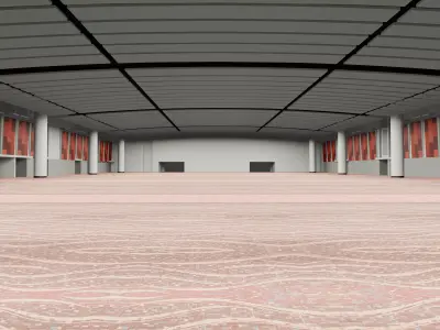 Chicago Mccormick West Building Skyline Ballroom Low-poly 3D model