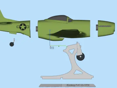  MUSTANG P51 CA-17 3D print model