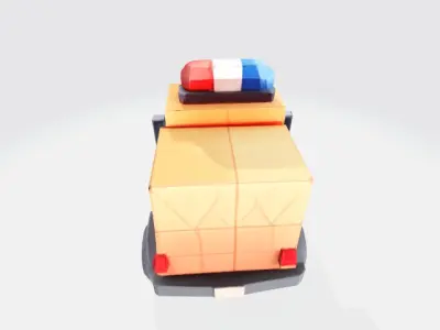 Lowpoly police car Low-poly 3D model