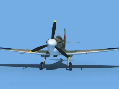Supermarine Spitfire Mk VIIIb V02 3D model
