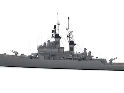 CG 18  -  USS Worden Low-poly 3D model