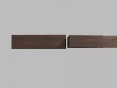 Vintage Bedroom Storage Set Low-poly 3D model