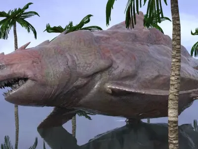 Great White Shark Hybrid With UVs and texture 3D model