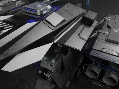 Dropship spaceship 3D model