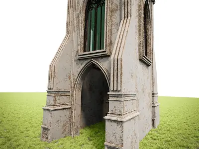 GOTHIC CASTLE BUILDING 22 Low-poly 3D model
