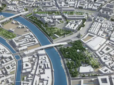 Moscow Low-poly 3D model