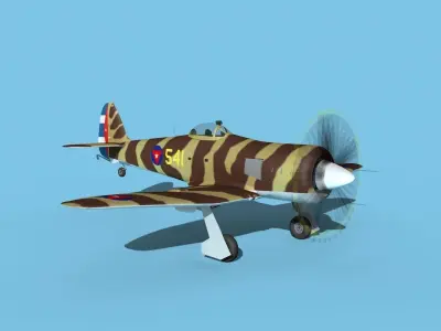 Hawker Sea Fury V17 AFC 3D model