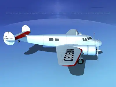 Lockheed L10 Electra Amelia Earhart 3D model