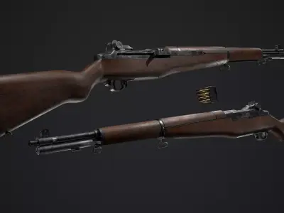 PBR - M1 Garand Low-poly 3D model