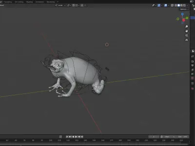 Realistic Bullfrog 3D Model Advanced Rig  Low-poly 3D model