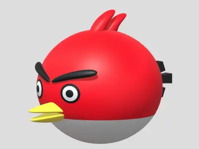 Cartoon Angry Bird 3D model