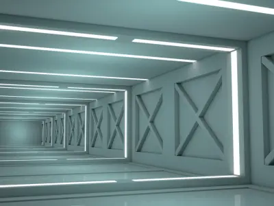 Sci Fi Corridor 3D model buy