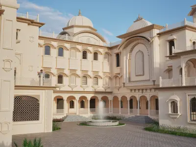 Rajasthani heritage palace 3D model