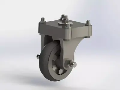 Castor wheel Free 3D model