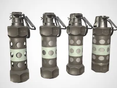 M84 Flashbang Stun grenade Low-poly 3D model