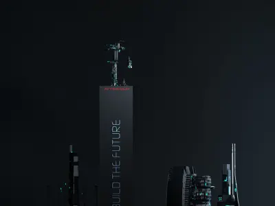 100 SCI-FI KITBASH SET Low-poly 3D model