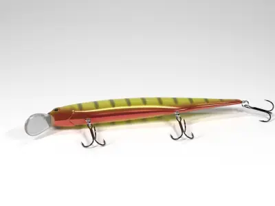Crankbait fishing lure  3D model