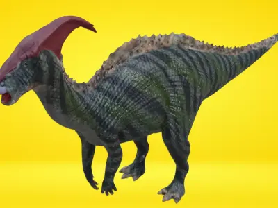 Parasourolophus Dinosaur Low-poly 3D model