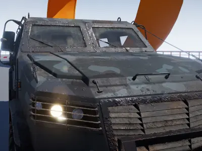 Armored Military Vehicle Low-poly 3D model